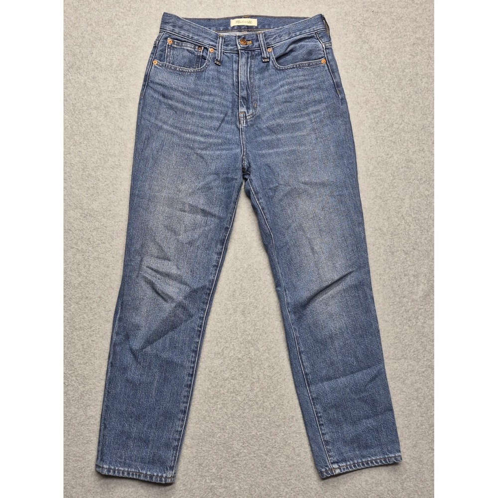 Madewell Jeans Womens 26 Blue High Rise The Mom Jean Tapered Denim Momcore 90s